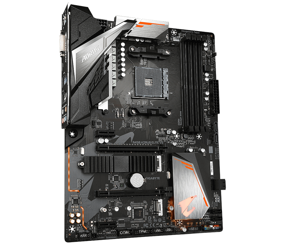 Bekijk afbeelding 1 van Gigabyte AM4 B450 AORUS Elite V2 - DDR4/2xM.2/HDMI/ATX